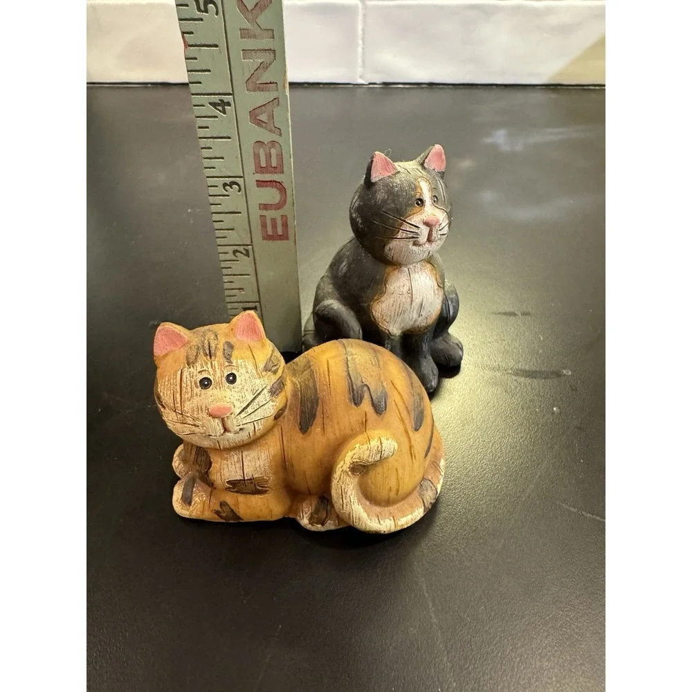 2‎ Tii Collections Small Resin Cat Figures Sitting Position And Laying Down